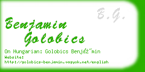 benjamin golobics business card